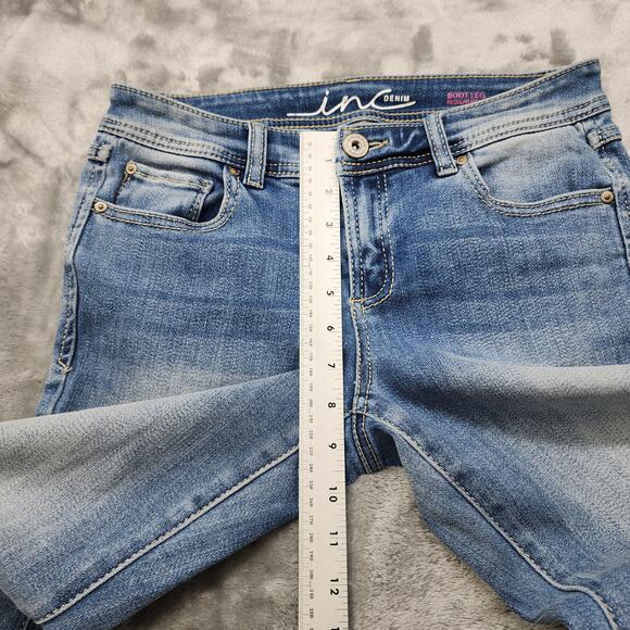 INC International Concepts Jeans Womens 4PS SHORT Blue Regular Fit Boot Cut Leg - Picture 9 of 12